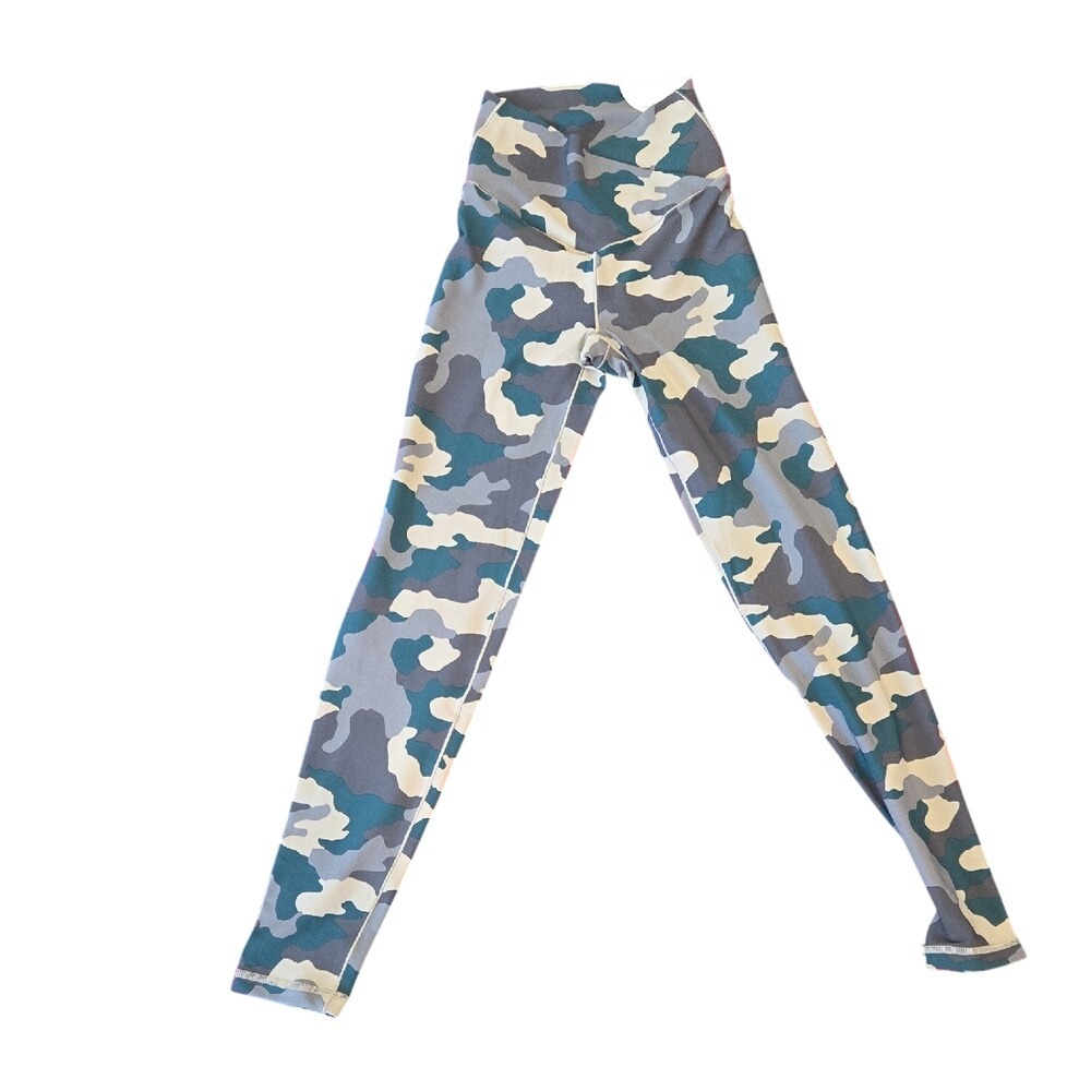 OFFLINE by Aerie Real Me Crossover High Rise 7/8 Leggings Camo Green XS NWT‎